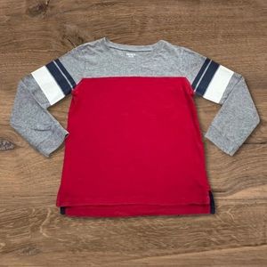 4/$20 Carter's Boys Red Grey Long Sleeve Shirt - Size 5